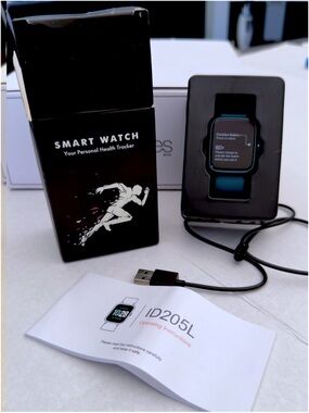 ID205L Smart Watch in Teal Blue — Personal Health & Activity Tracker